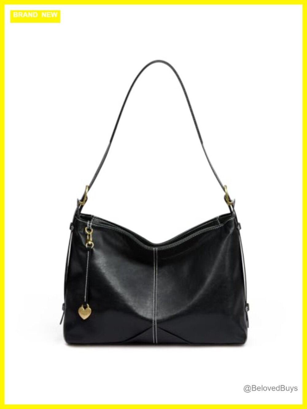 Faux Leather Hobo Handbag Tote with Adjustable Strap